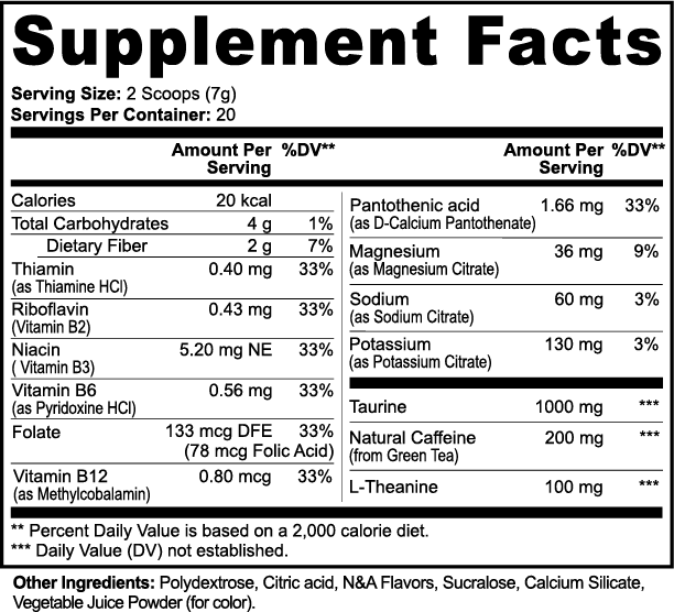 Fruit Fly Energy (Fruit Punch Energy Powder)